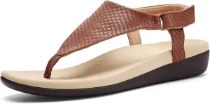 UTENAG Womens Arch Support Sandals Orthotic Adjustable Thong Flip Flops Shoes