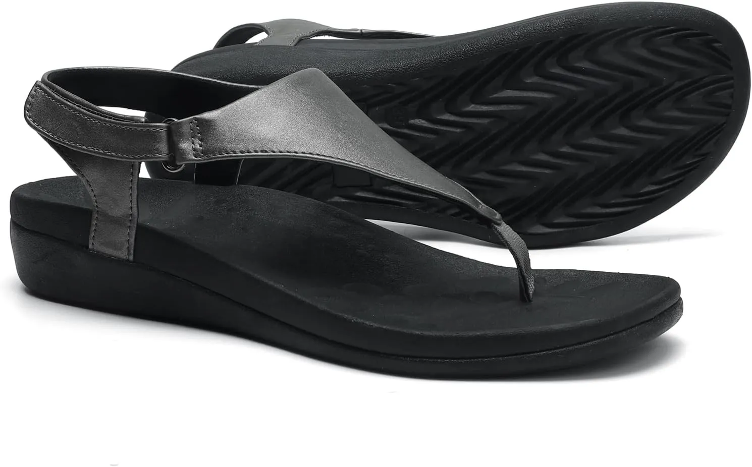 UTENAG Womens Arch Support Sandals Orthotic Adjustable Thong Flip Flops Shoes