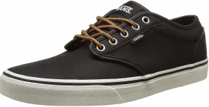 Vans Men's Atwood Shoe | Low-Top Fashion Sneakers for Work, Walking & Casual Everyday Wear, (Leather) Blck/Mrshmllow, 11.5