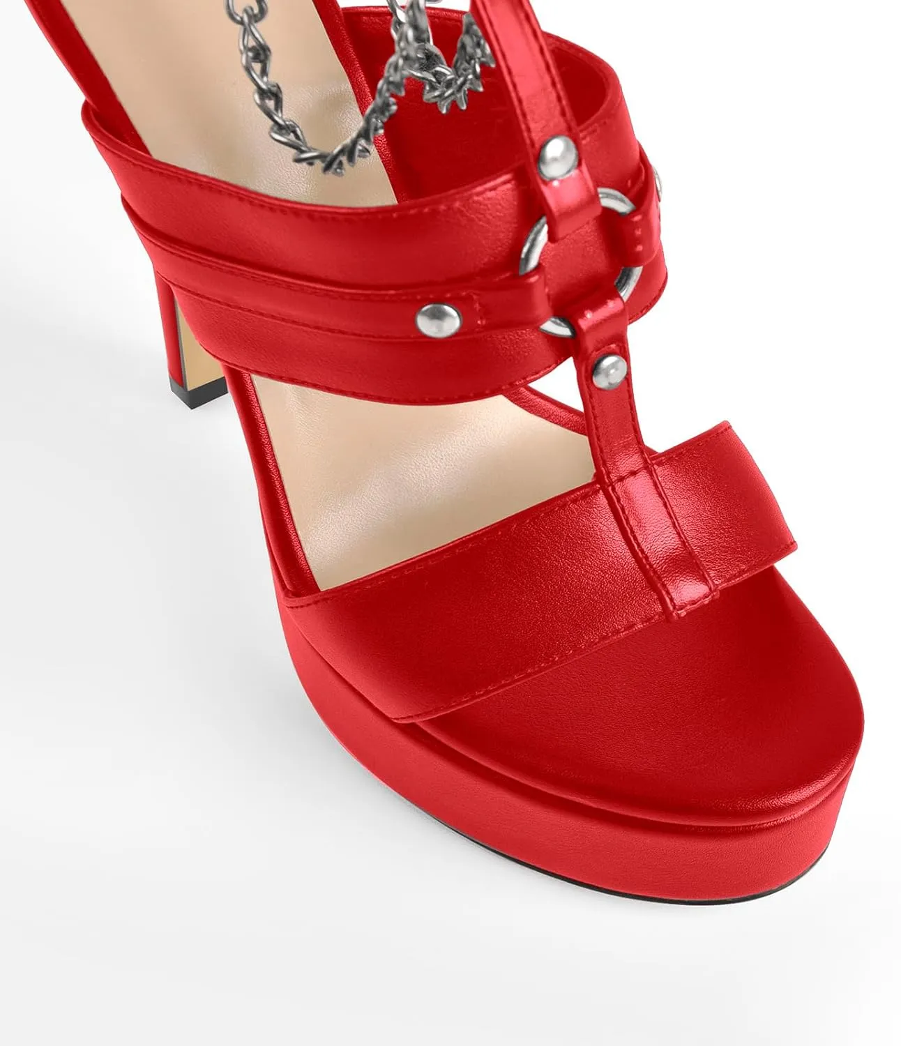VERISSON Women's Stiletto High Heel Sandals Cross Bands Open Toe Platform Ankle Sandals Party Dress