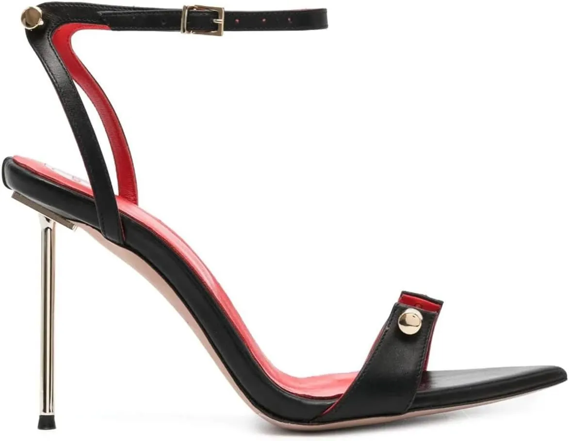 Vertundy Women's Stilettos High-Heeled Sandals - Ankle Buckle Strap Pointed Toe Fashion Sexy Dress Sandals for Ladies