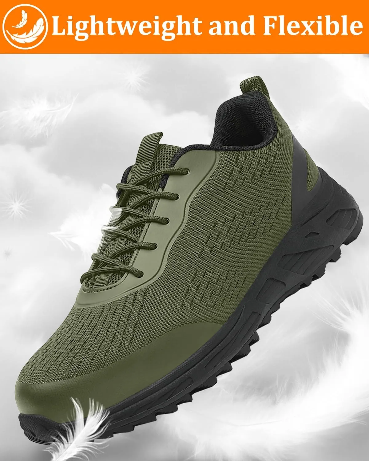 VikoViren Steel Toe Shoes for Men Women Comfy Lightweight Indestructible Non Slip Safety Work Sneakers Warehouse Industry Construction Shoes