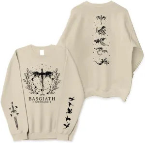 Vintage Fourth Wing Sweatshirt, Basgiath War College, Dragon Rider, Violet Sorrengail, Xaden Riorson, Riders Quadrant, Fantasy Reader Sweater