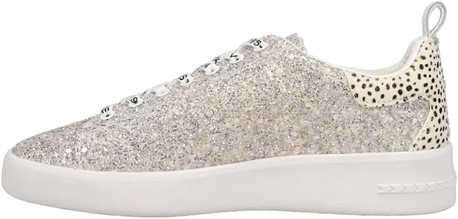 Vintage Havana Womens Lana Glitter Slip On Sneakers Shoes Casual - Silver