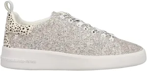 Vintage Havana Womens Lana Glitter Slip On Sneakers Shoes Casual - Silver