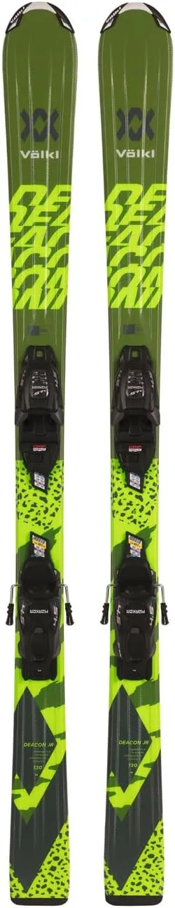Volkl Deacon All-Mountain Groomers Piste Tip Rocker Composite Core Beginner Youth Junior VMotion Skis w/SKP V2 Base