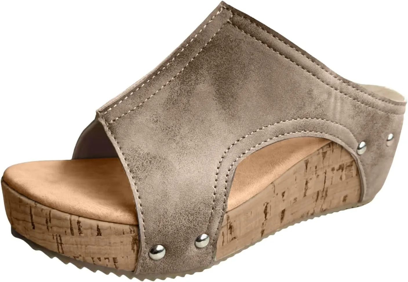 Wedges & Platform Sandals Women Orthopedic Sandals Soft Sole Non-Slip Wedge Sandals for Women Arch Support Summer Slippers Dressy Shoes Hollow Out Travel Slipper, 6, 1-black