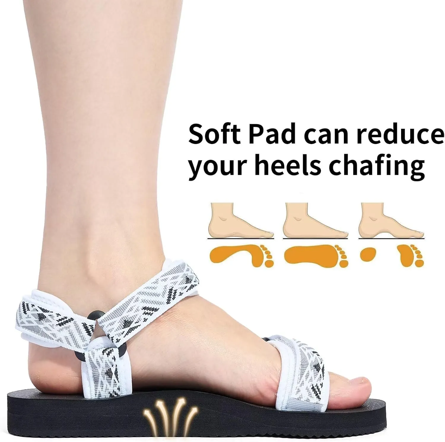 Women Hiking Sandals Casual Lightweight Water Sandal With Arch Support Yoga Mat Insole Outdoor Sport Beach Shoes