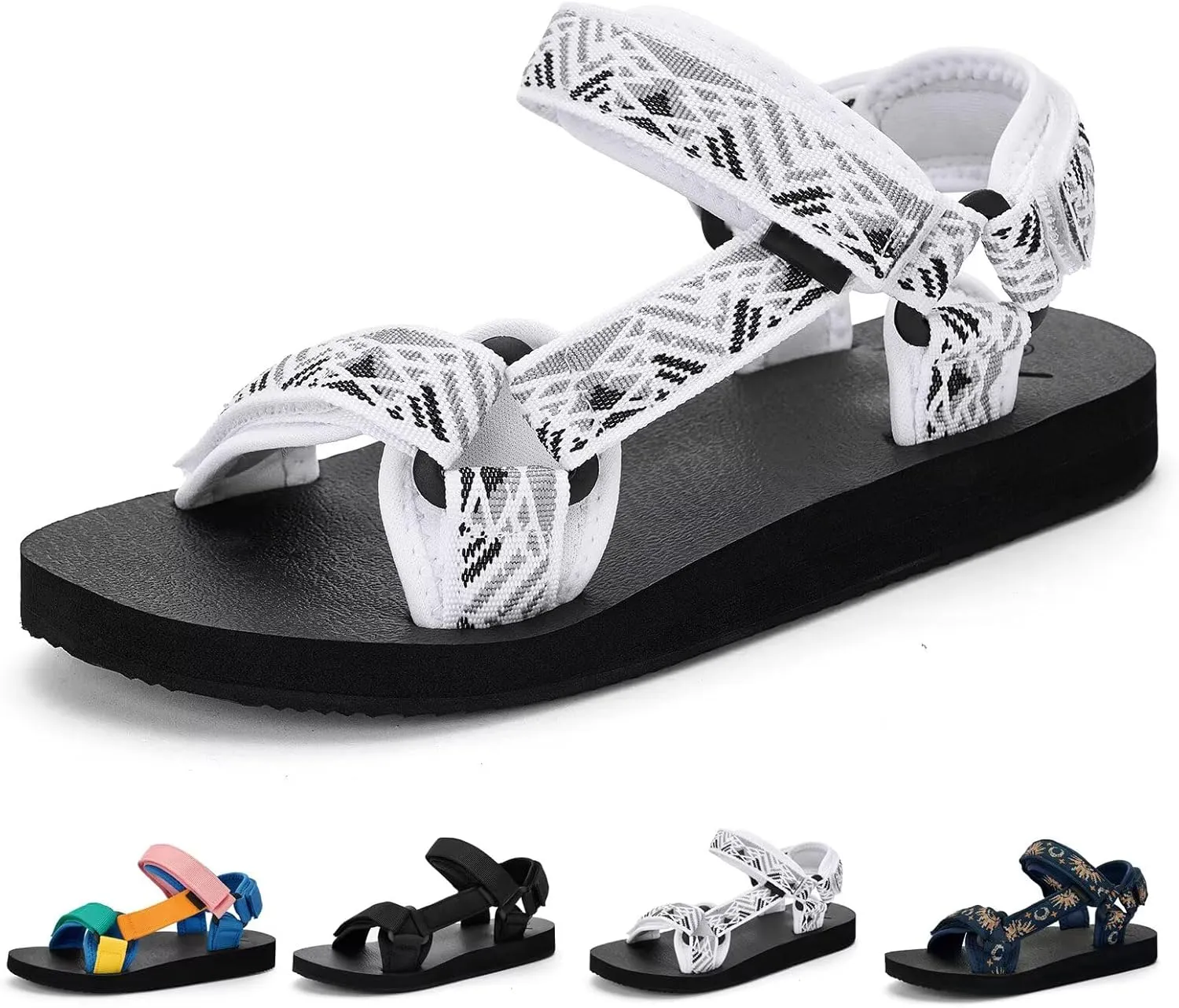 Women Hiking Sandals Casual Lightweight Water Sandal With Arch Support Yoga Mat Insole Outdoor Sport Beach Shoes