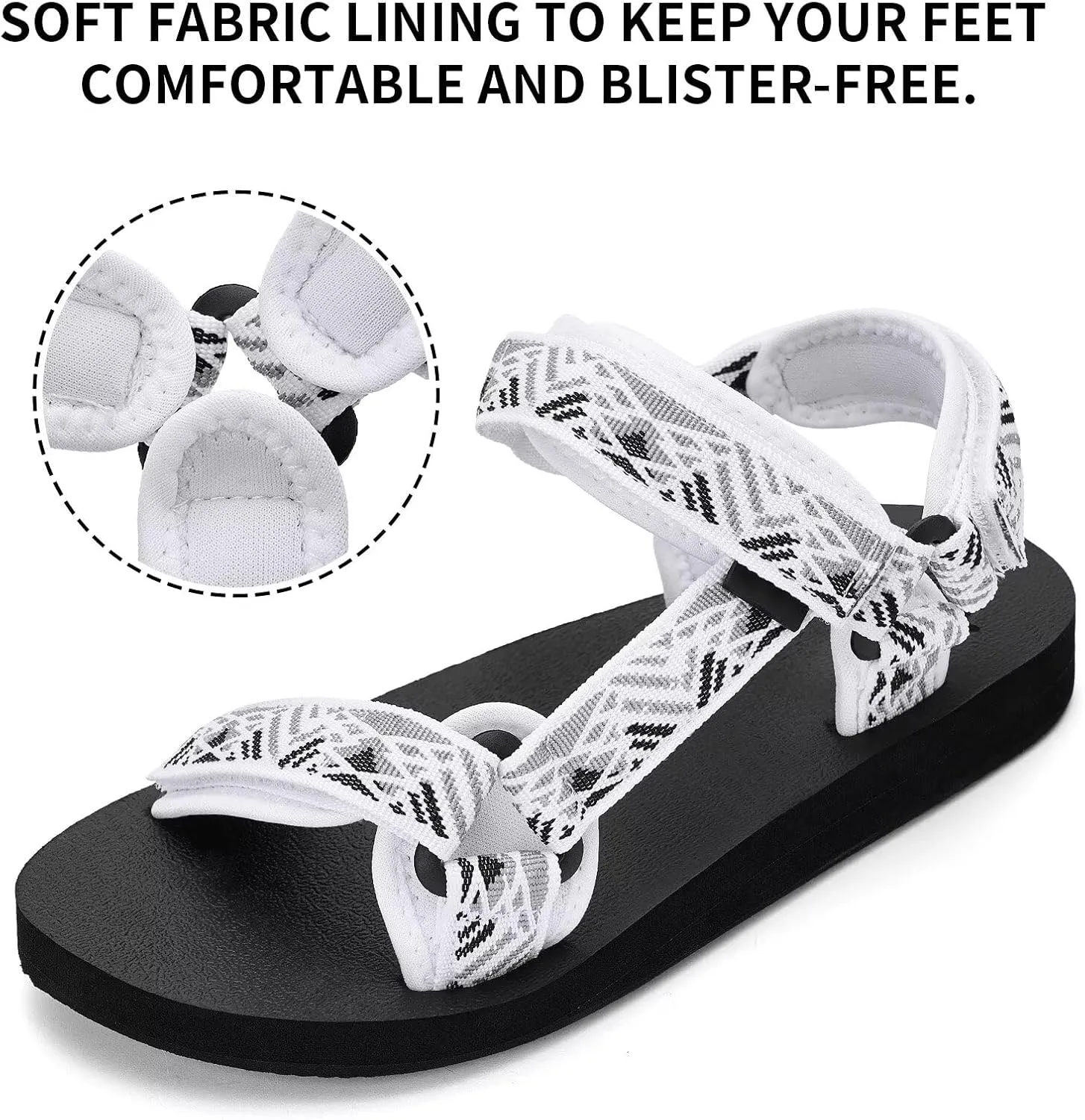 Women Hiking Sandals Casual Lightweight Water Sandal With Arch Support Yoga Mat Insole Outdoor Sport Beach Shoes