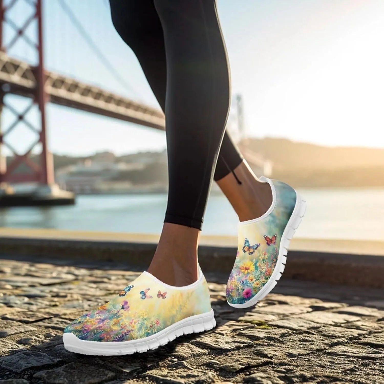 Women Slip On Tennis Shoes Casual Sneakers Womens Non Slip Work Shoes