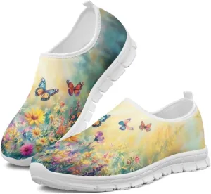 Women Slip On Tennis Shoes Casual Sneakers Womens Non Slip Work Shoes
