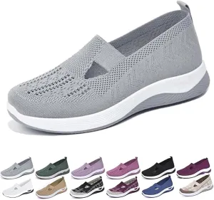 Women's Comfy Orthopedic Walking Shoes, 2025 New Orthopedic Comfortable Mesh Breathable Slip On Arch Support Non-Slip Sneakers