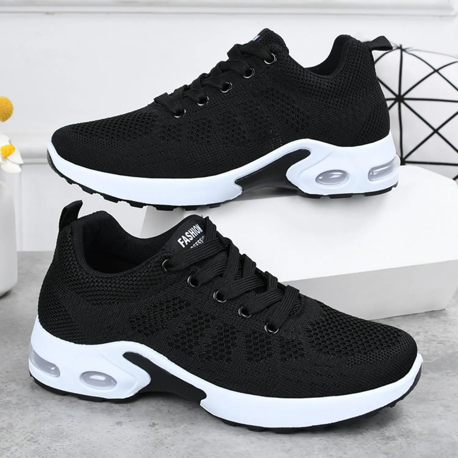 Women's Cushion Sneakers - Breathable, Non-Slip Walking Shoes with Shock-Absorbing Comfort, Lightweight for Running, Walking, and Everyday Use