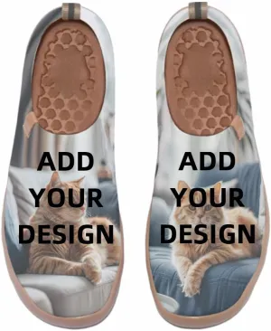 Women's Floral Art Painted Shoes Knitted Slip On Loafers Comfort Walking Sneakers
