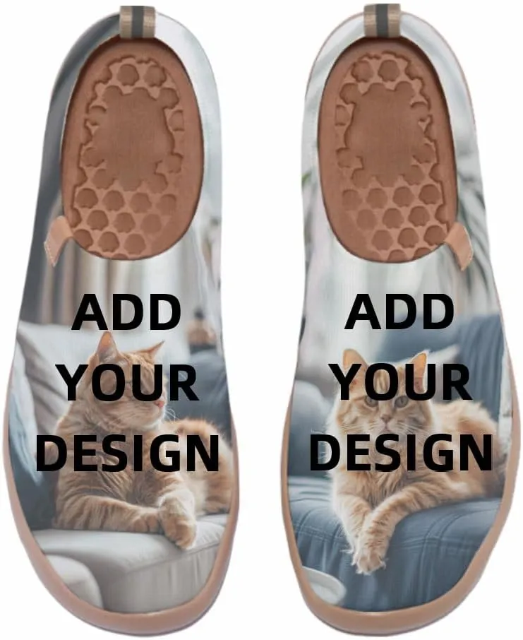 Women's Floral Art Painted Shoes Knitted Slip On Loafers Comfort Walking Sneakers