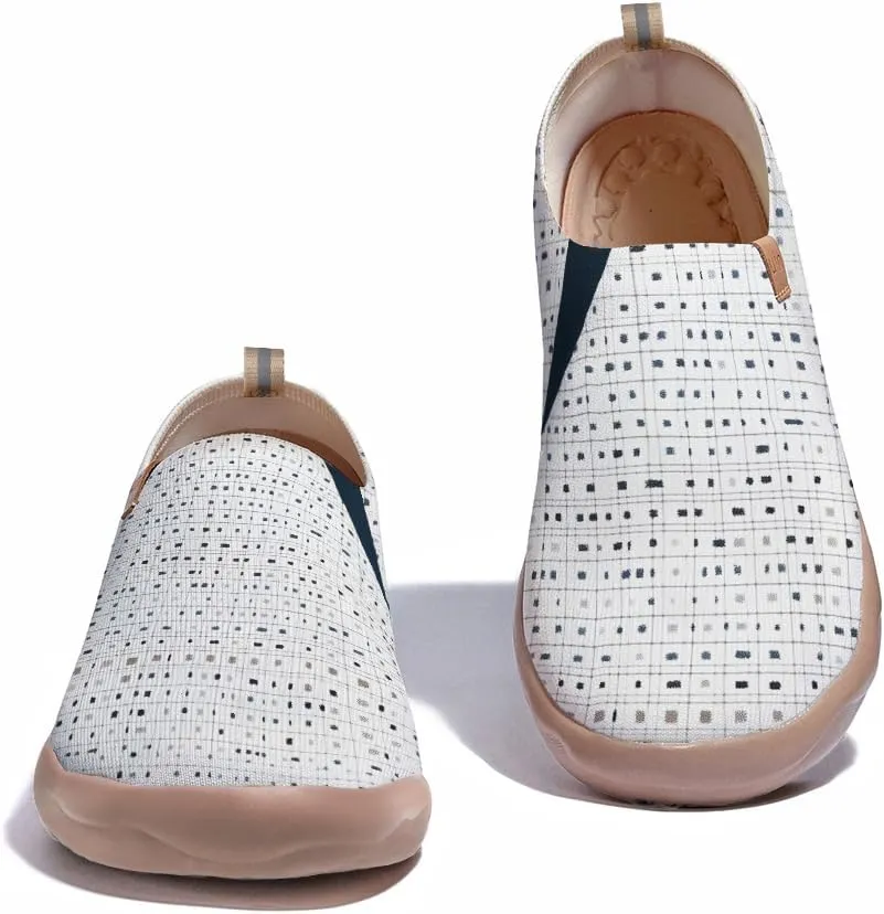 Women's Floral Art Painted Shoes Knitted Slip On Loafers Comfort Walking Sneakers