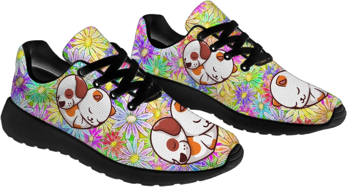 Women's Men's Dog Shoes Personalized 3D Print Tennis Running Shoes Walking Sneakers Puppy Gifts for Men Women