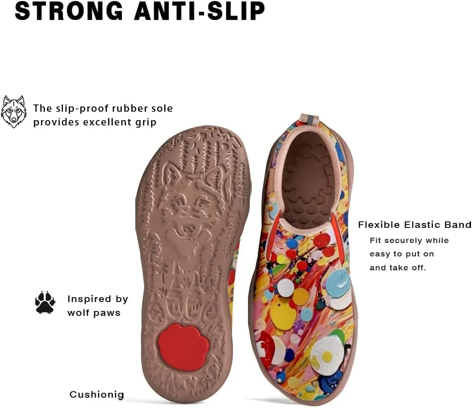 Women's Painted Travel Shoes Slip Ons Comfortable Lightweight Walking Loafers