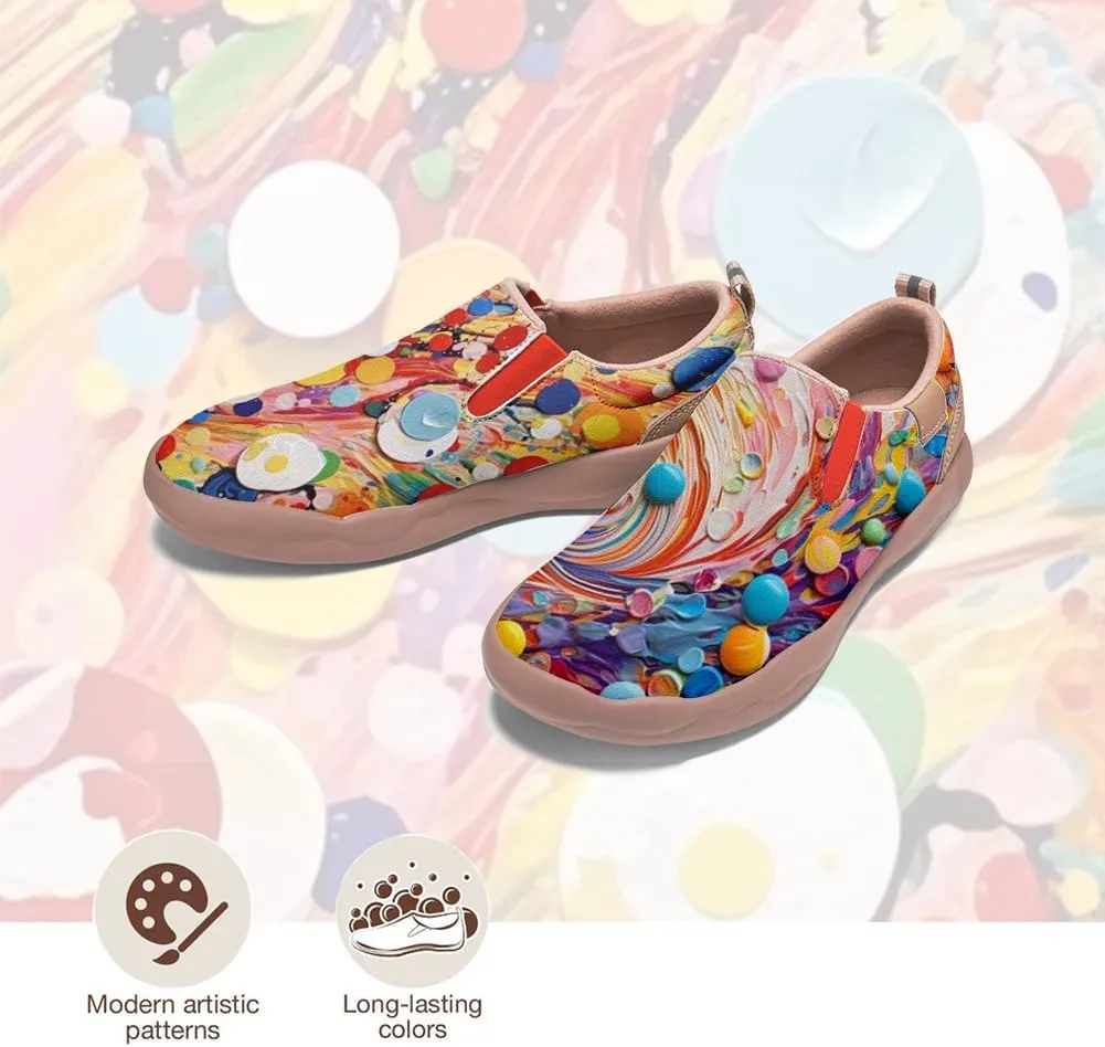Women's Painted Travel Shoes Slip Ons Comfortable Lightweight Walking Loafers