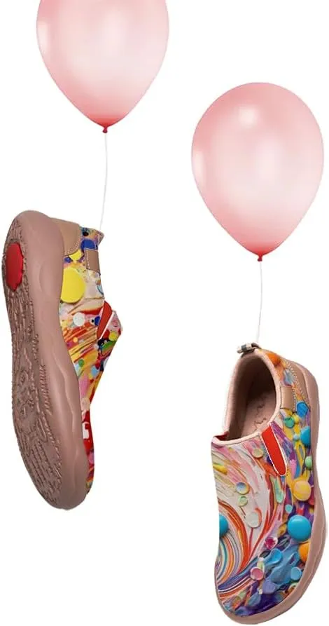 Women's Painted Travel Shoes Slip Ons Comfortable Lightweight Walking Loafers