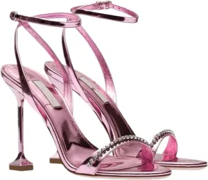 Womens Rhinestone Strappy Sandals Open Toe Ankle Strap Heels Weddings Proms Party Dress Sandals