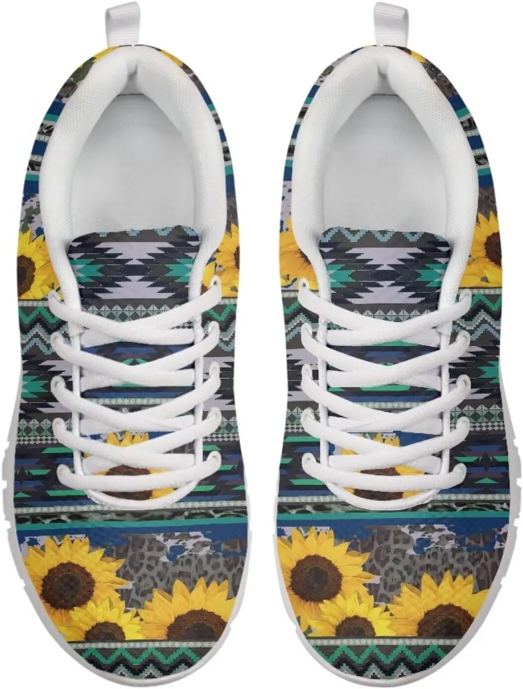 Women's Road Running Shoes Aztec Women Tennis Shoes Comfy Sneakers