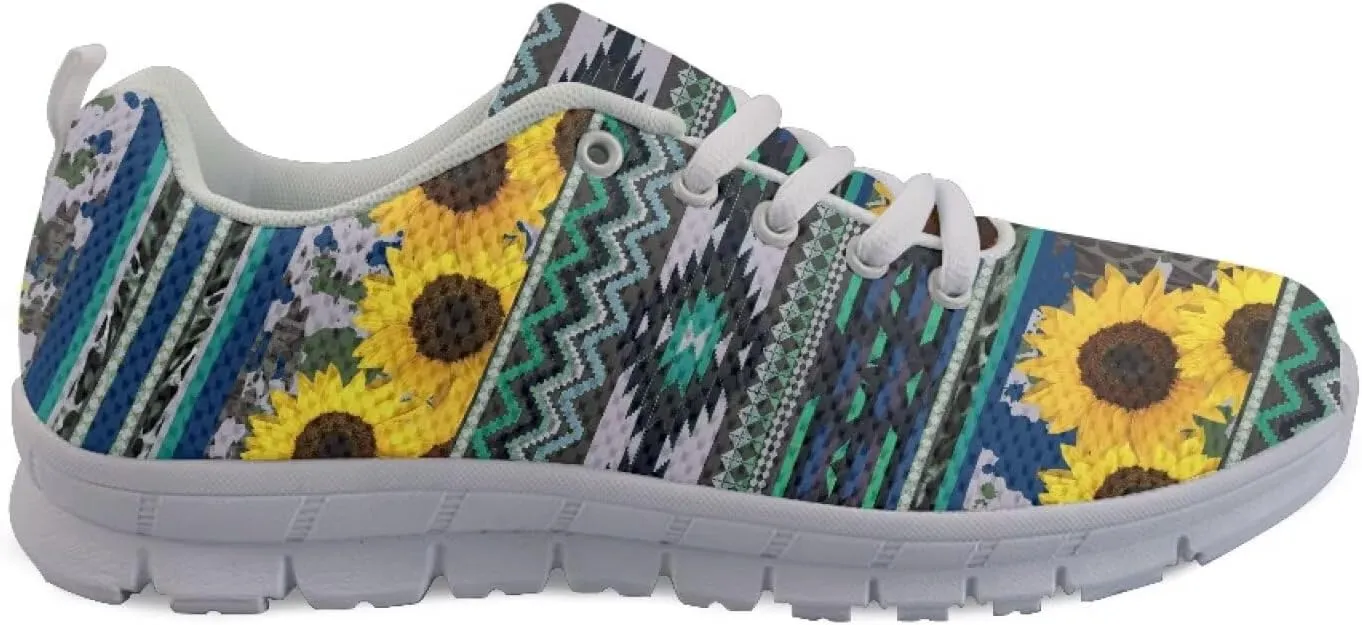 Women's Road Running Shoes Aztec Women Tennis Shoes Comfy Sneakers