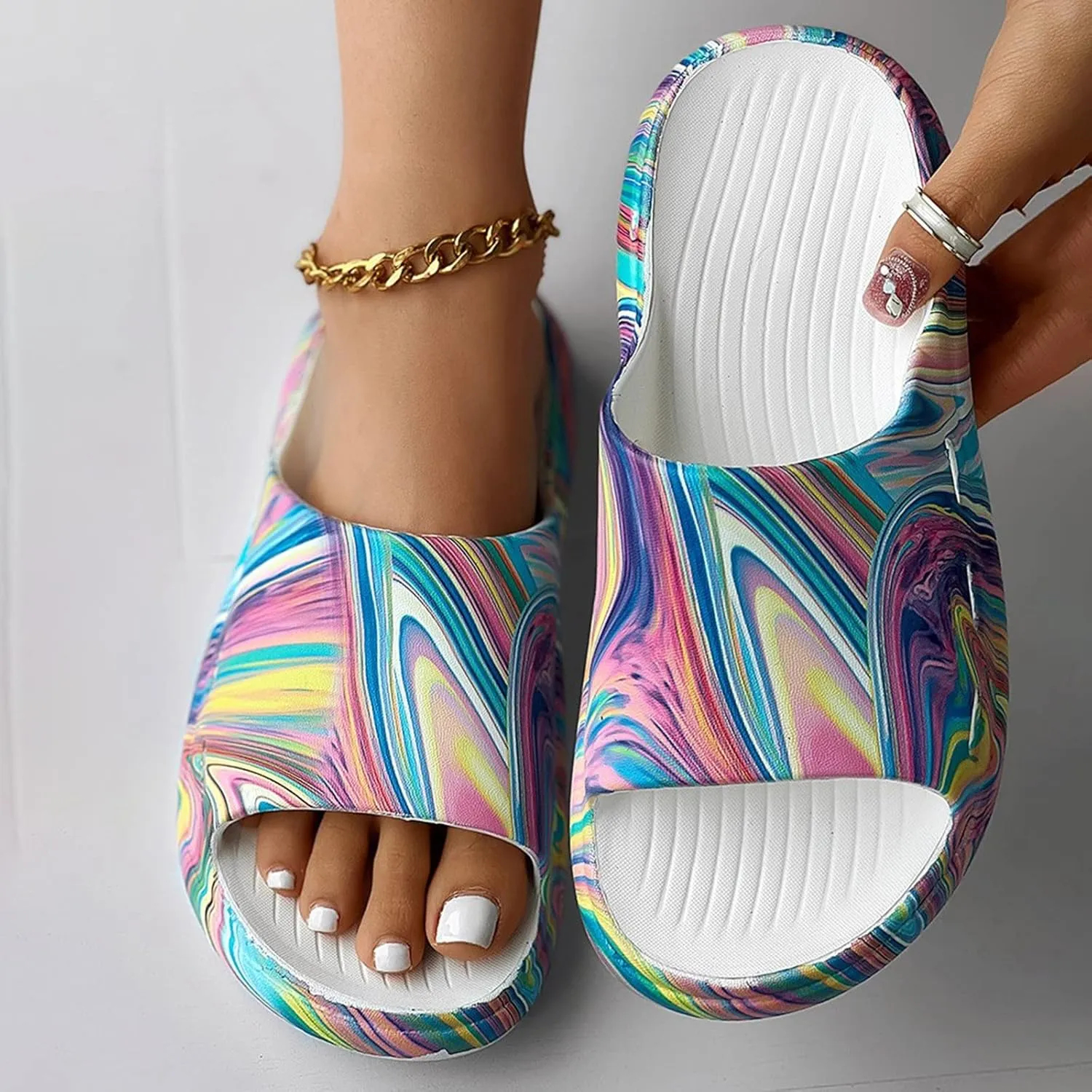 Women's Slides Ultimate Comfort Lightweight Shower Slippers Versatile Sandals Shower Shoes for Women