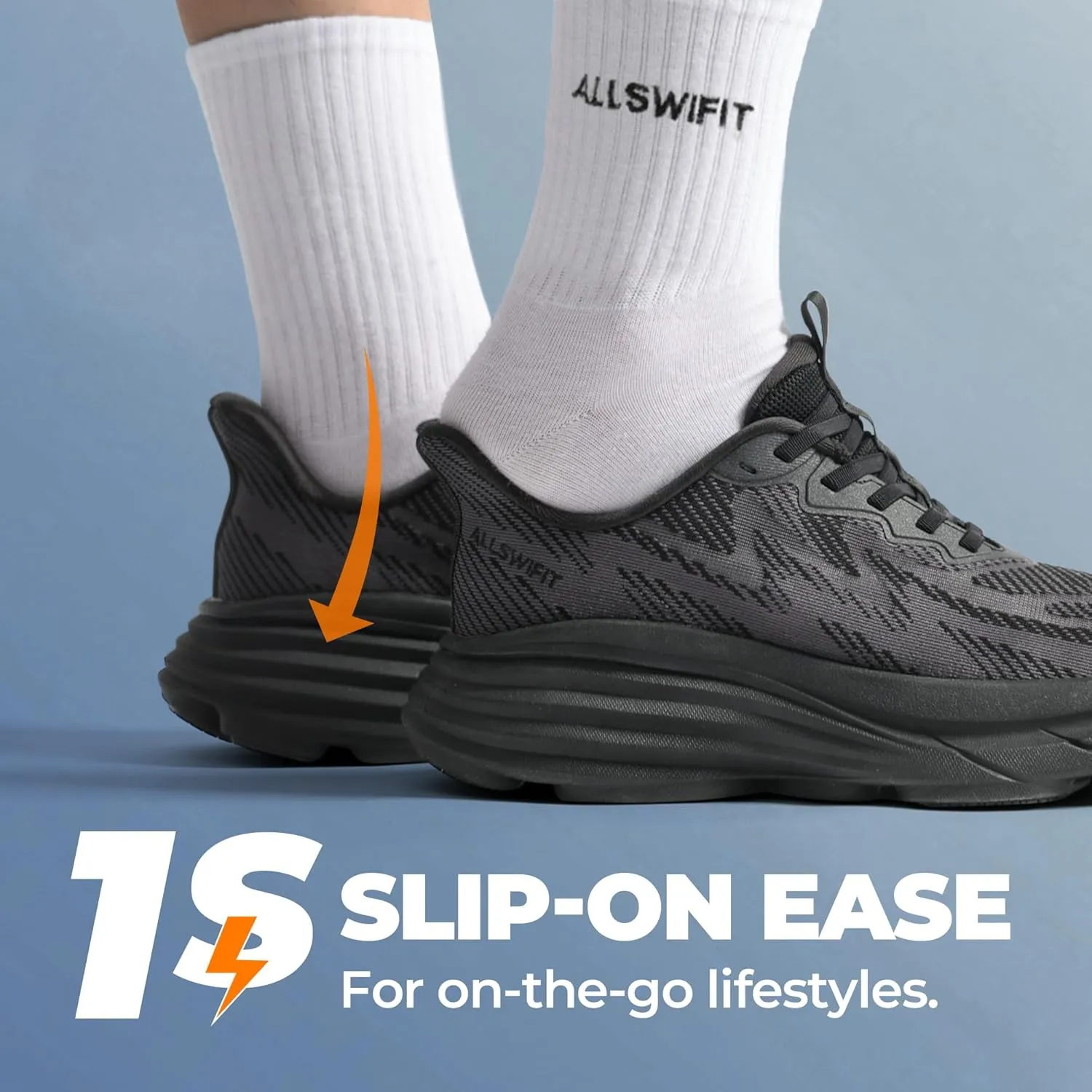 Women's Slip On Walking Shoes Hands-Free Cushion Running Tennis SwiftPlush Non-Slip Comfortable Workout Gym Athletic Fashion Sneakers