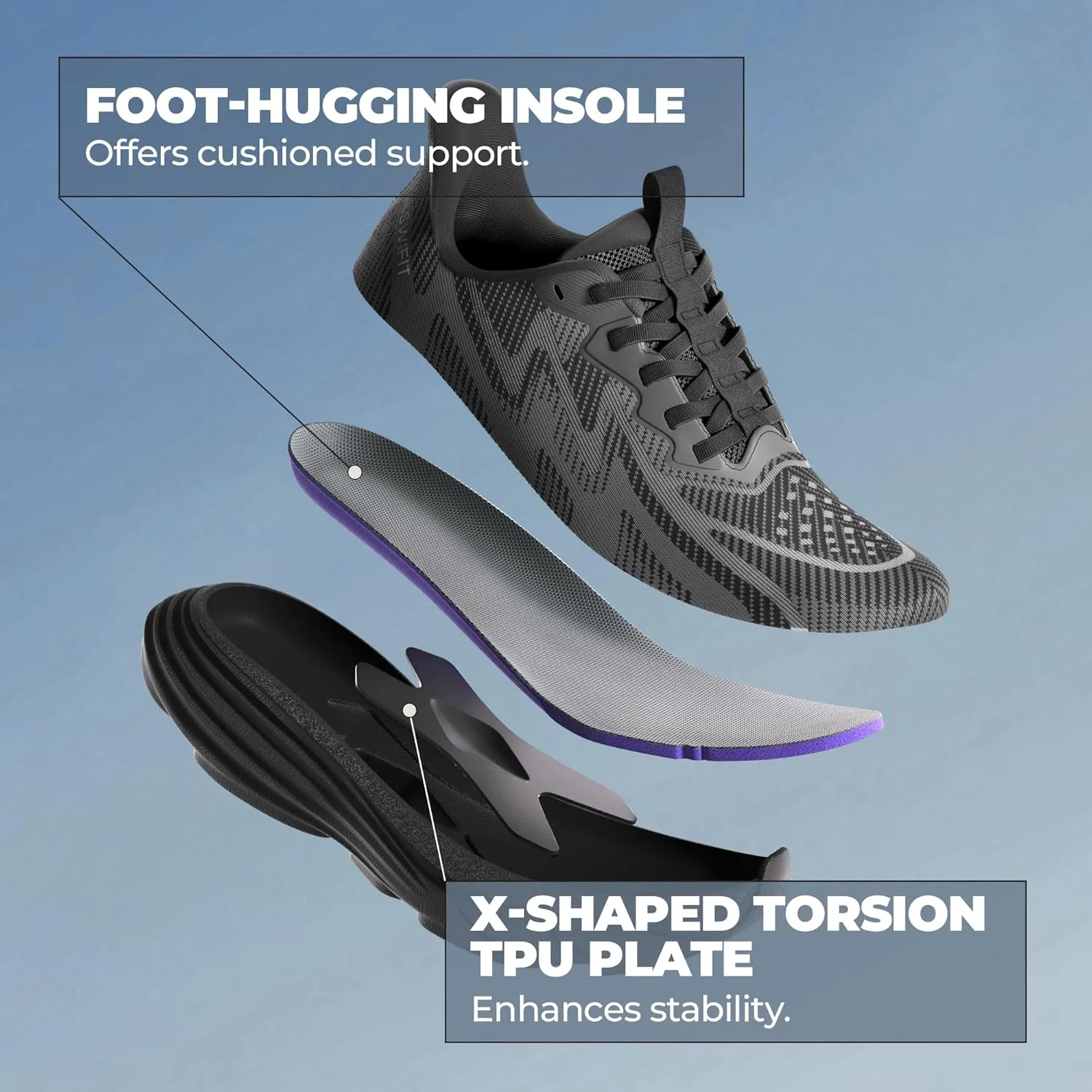 Women's Slip On Walking Shoes Hands-Free Cushion Running Tennis SwiftPlush Non-Slip Comfortable Workout Gym Athletic Fashion Sneakers