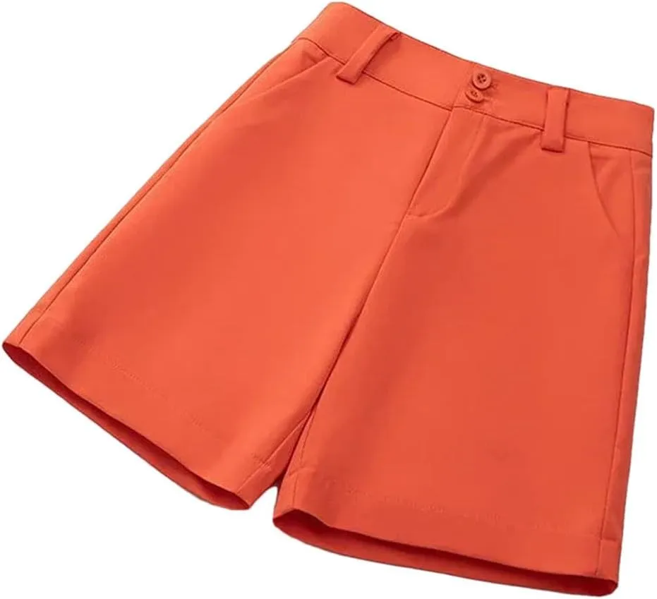Women's Summer Cotton Linen High Waisted Loose Solid Shorts Casual Short