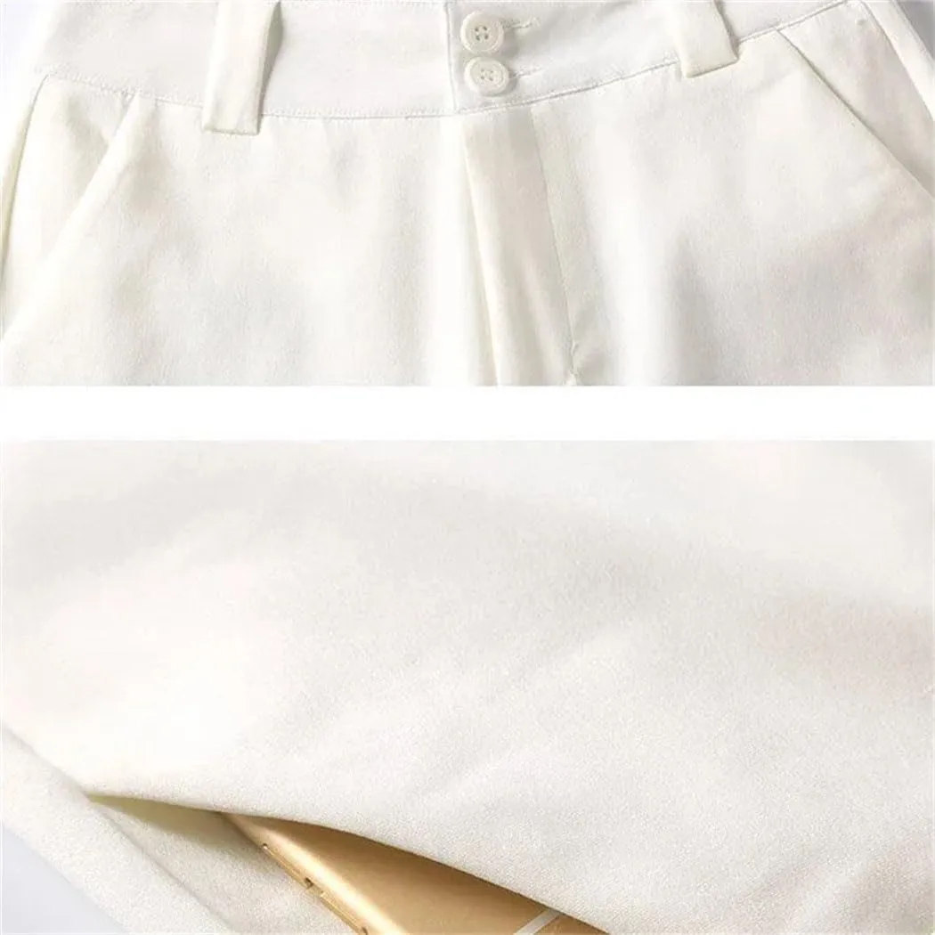 Women's Summer Cotton Linen High Waisted Loose Solid Shorts Casual Short