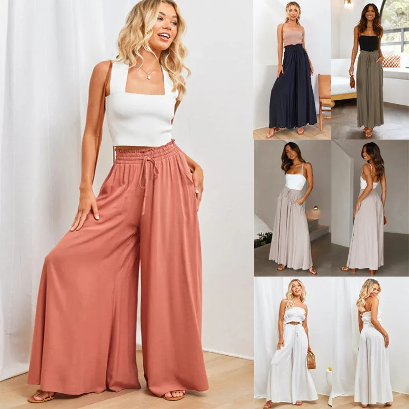 Women's wide-leg pants, casual, loose and popular, spring and summer