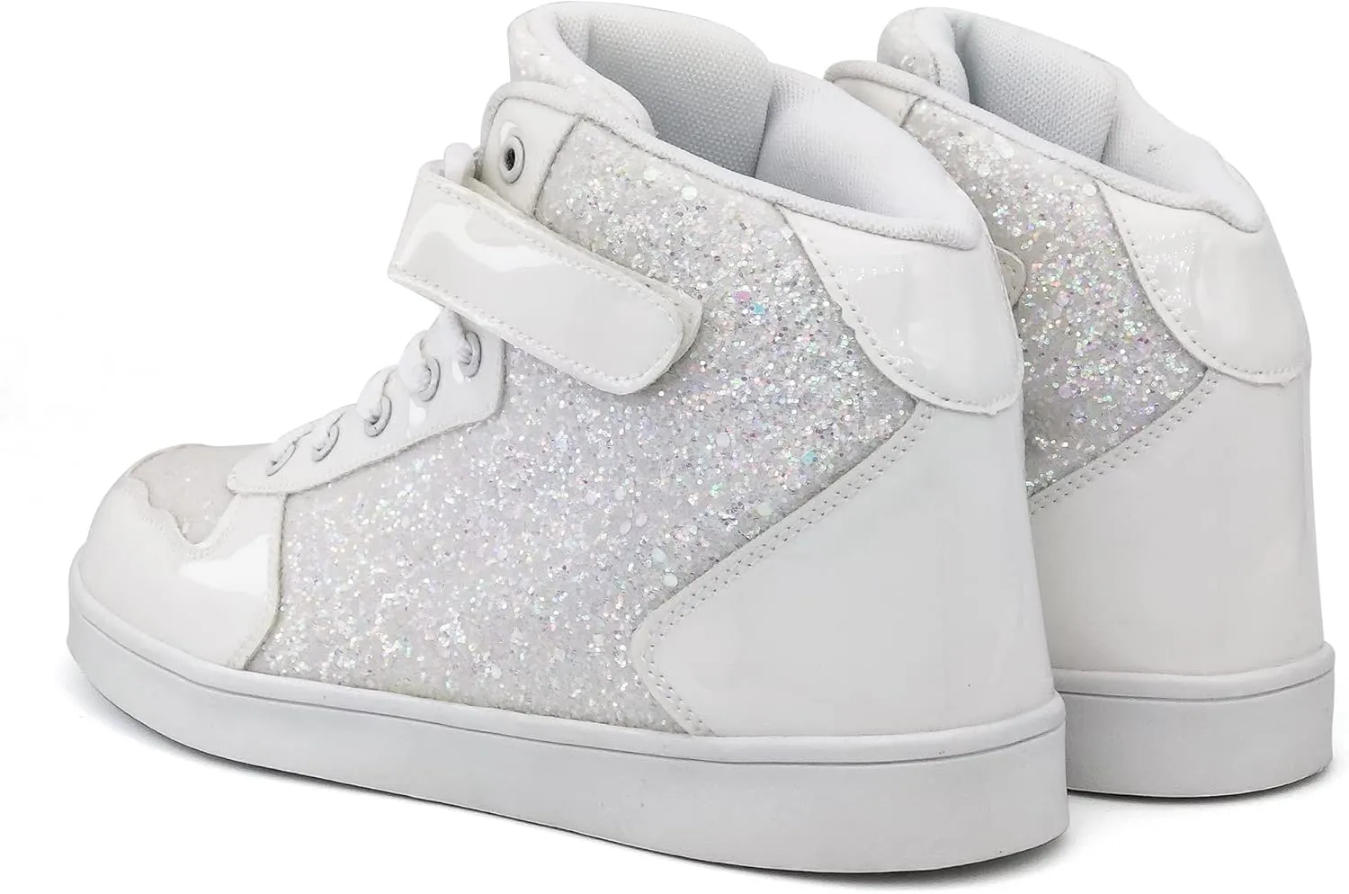 Wooowyet Glitter Shoes Kids High Top Sneakers for Boys Girls Gift Party Birthday Christmas Halloween