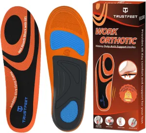 Work Insoles for Standing All Day, Heavy Duty Support Work Orthotic Insoles for Anti Fatigue Relieve Foot Pain, Plantar Fasciitis,Work Boot Arch Support Shoes Inserts for Man Women-XS