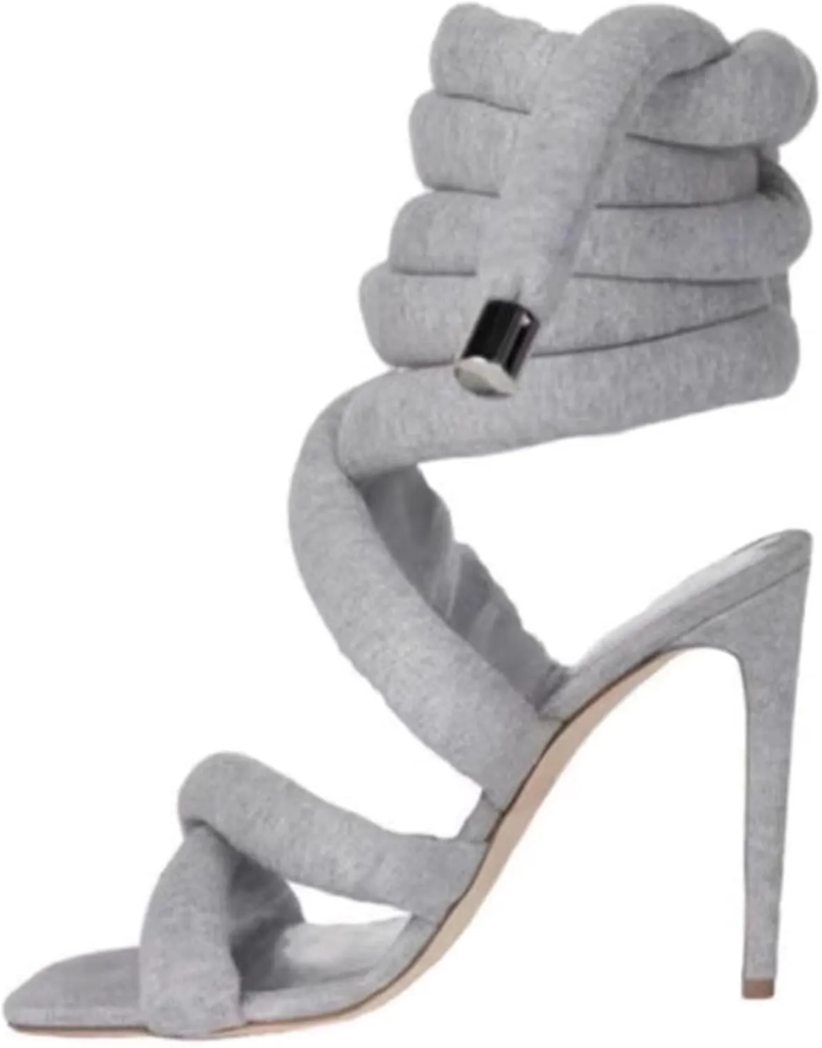 Yishaweiqi Strappy Sandals for Women Rope Lace up Gladiator Sandals Sexy Square Open Toe Stiletto High Heels Tie Up Heeled Sandals for Women