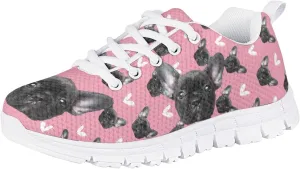 Yzaoxia Kids Sneakers Lace Up Breathable Running Tennis Shoes for Girls Light Weight Walking Sports Shoes Comfortable