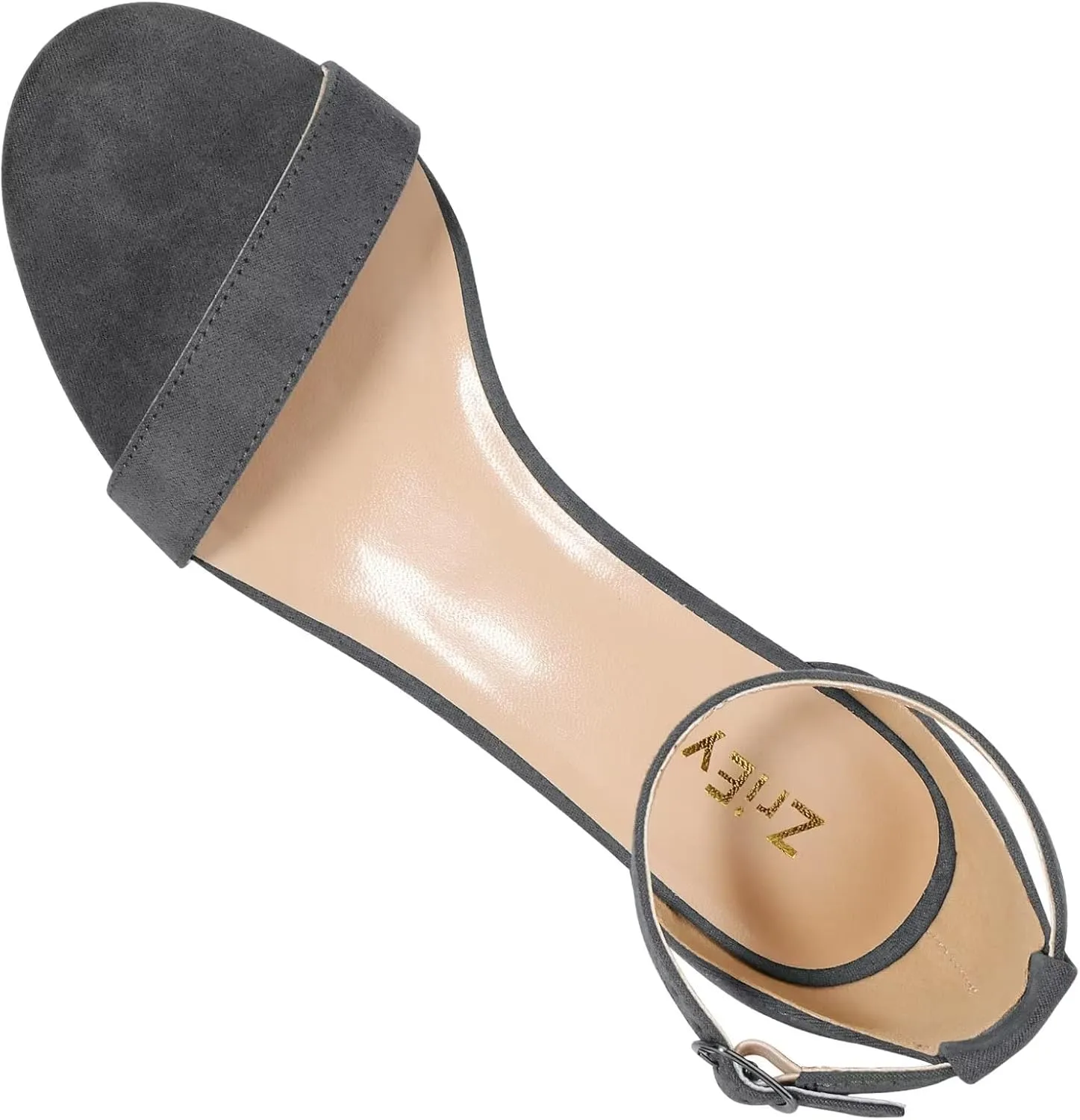 ZriEy Chunky Heels for Women Strappy Platform Sandals Open Toe Heeled Sandals Ankle Strap Adjustable Buckle Lucite Chunky High Heel Shoes
